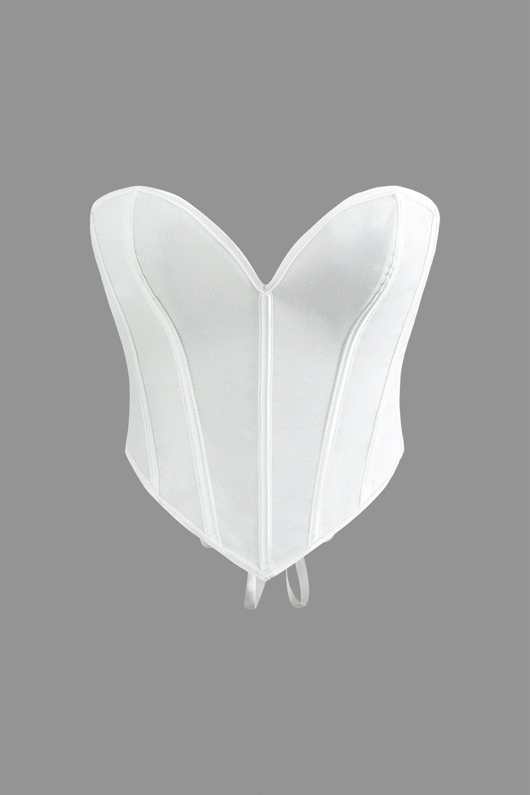 V-Hem Tie Back Corset Tube Top - Y2K Fashion Essential for Coquette Aesthetic Outfits V-Hem Tie Back Corset Tube Top - Y2K Fashion Essential for Coquette Aesthetic Outfits