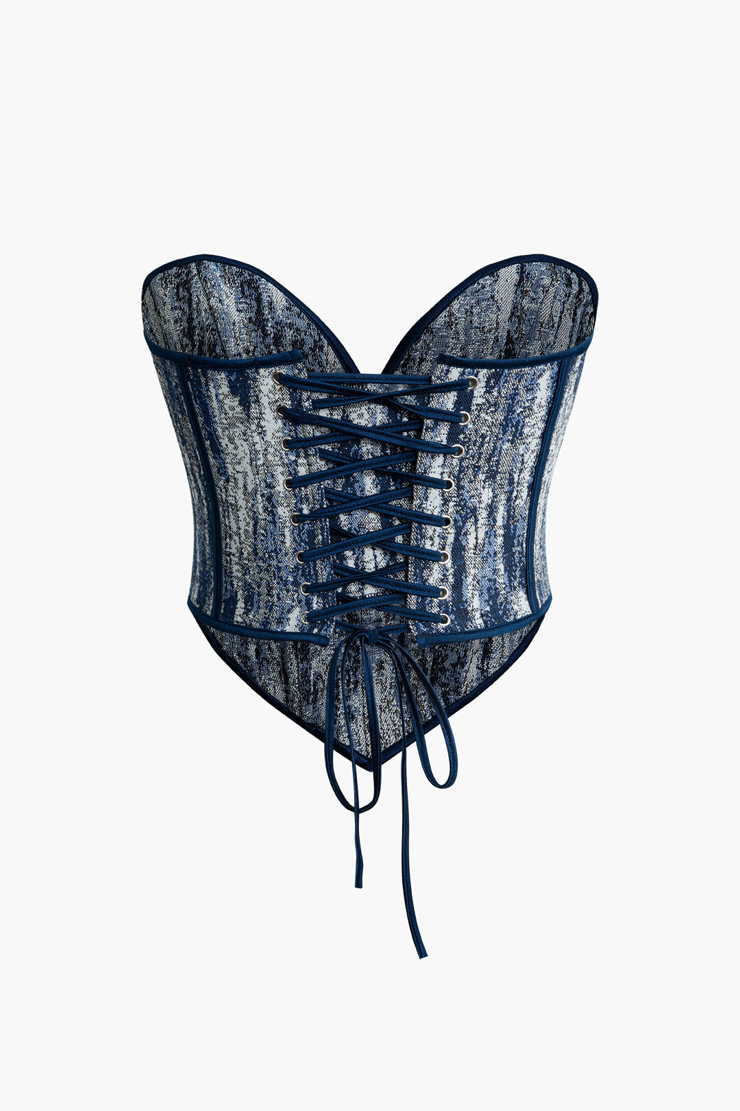 V-Hem Tie Back Corset Tube Top - Y2K Fashion Essential for Coquette Aesthetic Outfits V-Hem Tie Back Corset Tube Top - Y2K Fashion Essential for Coquette Aesthetic Outfits