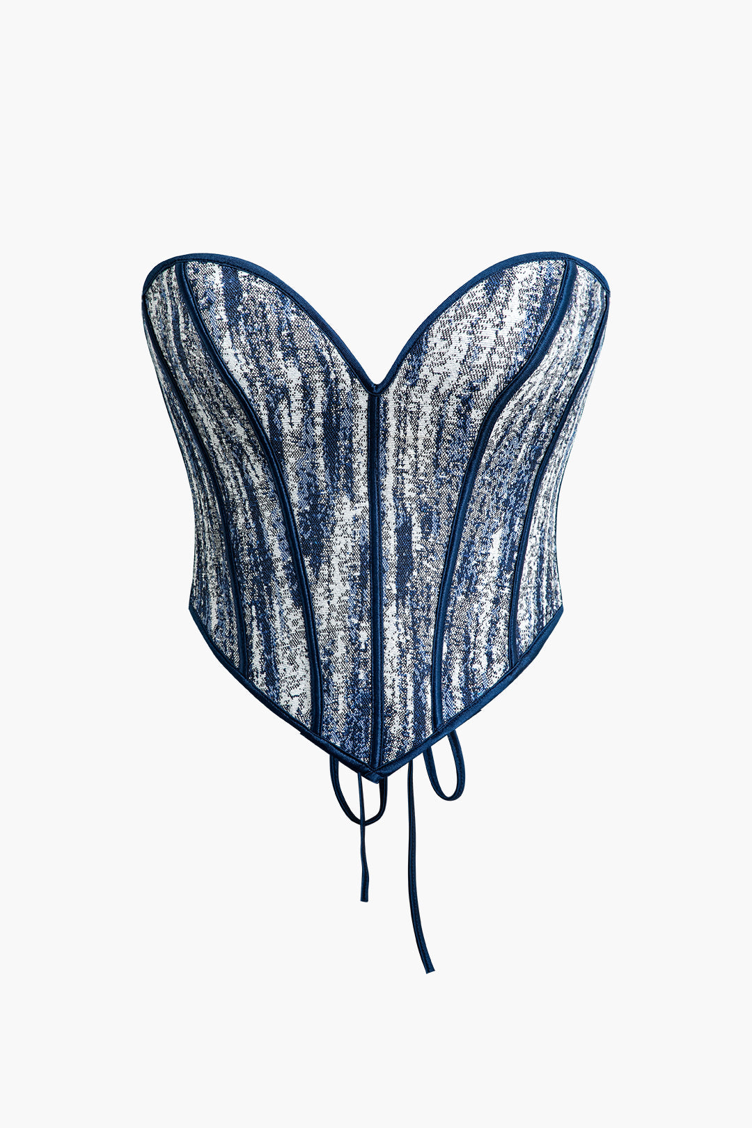 V-Hem Tie Back Corset Tube Top - Y2K Fashion Essential for Coquette Aesthetic Outfits V-Hem Tie Back Corset Tube Top - Y2K Fashion Essential for Coquette Aesthetic Outfits