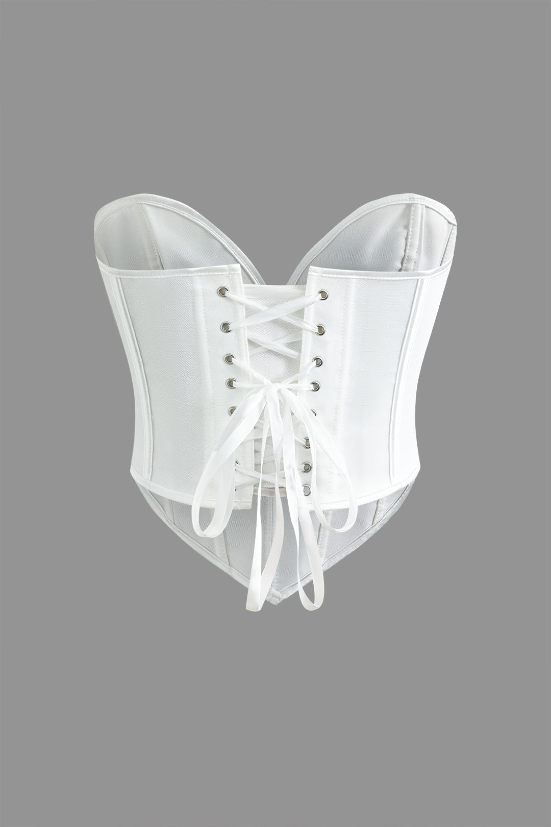 V-Hem Tie Back Corset Tube Top - Y2K Fashion Essential for Coquette Aesthetic Outfits V-Hem Tie Back Corset Tube Top - Y2K Fashion Essential for Coquette Aesthetic Outfits