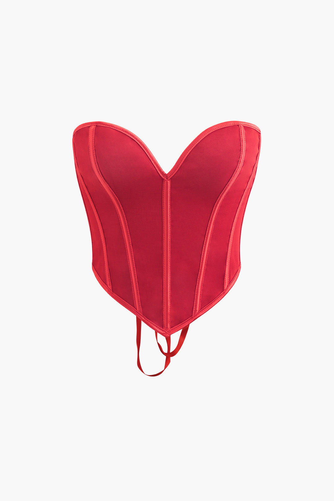 V-Hem Tie Back Corset Tube Top - Y2K Fashion Essential for Coquette Aesthetic Outfits V-Hem Tie Back Corset Tube Top - Y2K Fashion Essential for Coquette Aesthetic Outfits