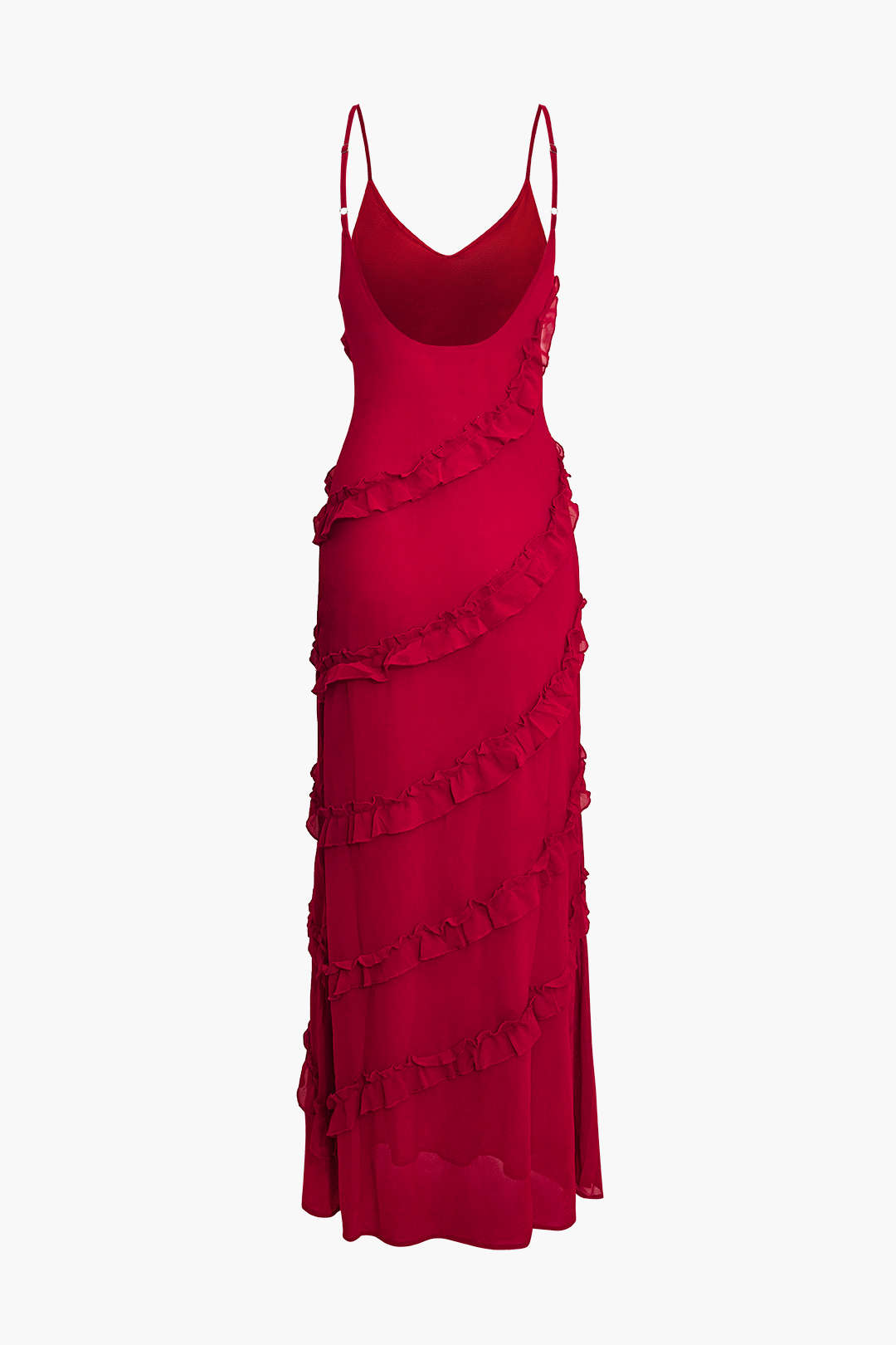 V-Neck Backless Maxi Dress with Tiered Ruffles - Perfect for Y2K and Coquette Aesthetic V-Neck Backless Maxi Dress with Tiered Ruffles - Perfect for Y2K and Coquette Aesthetic