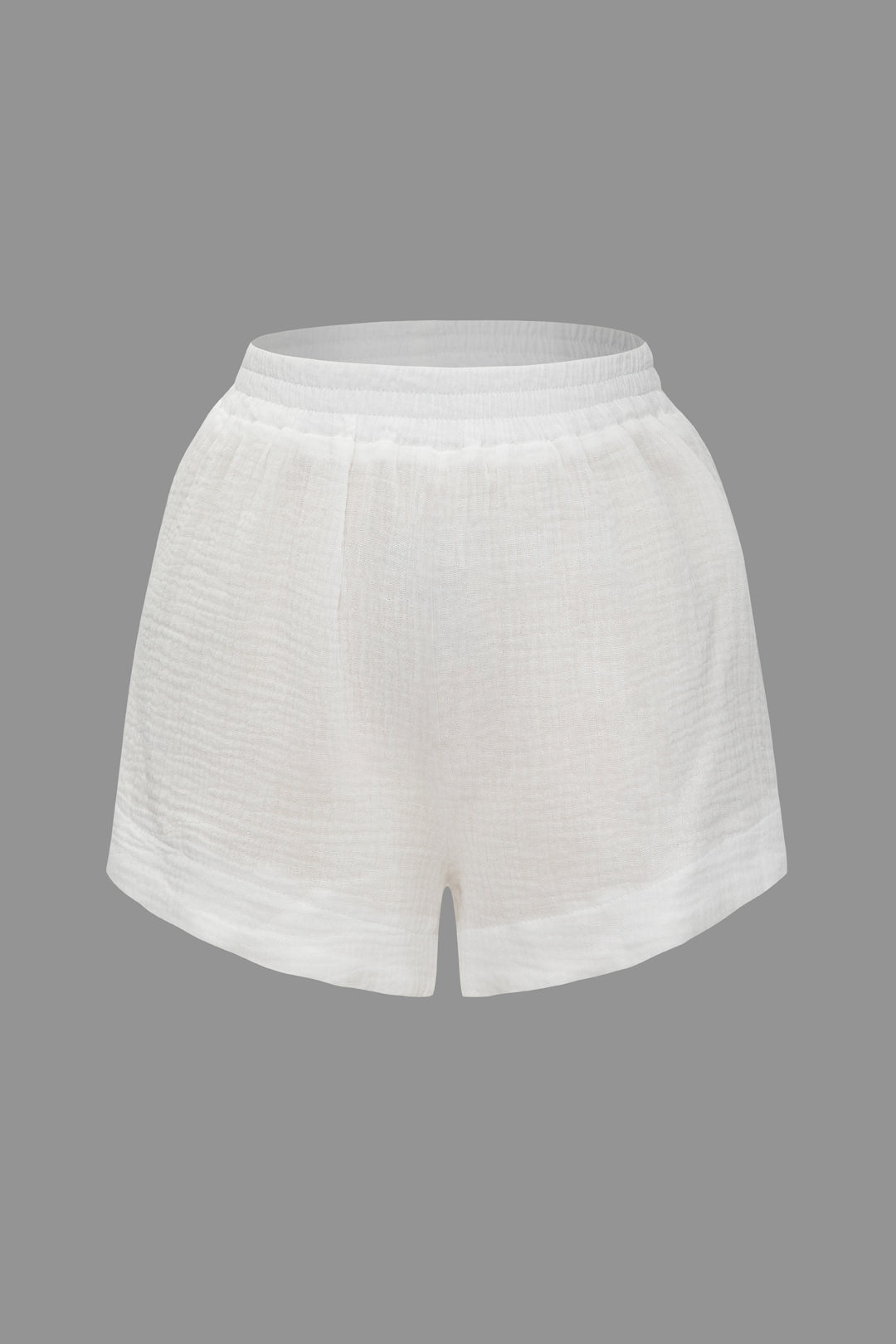 V-Neck Belted Long Sleeve Shirt & Elastic Waist Shorts Set for Y2K Aesthetic Outfits V-Neck Belted Long Sleeve Shirt & Elastic Waist Shorts Set for Y2K Aesthetic Outfits