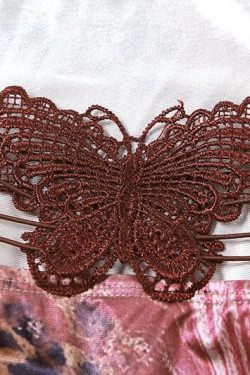 V-Neck Butterfly Embroidery Backless Cami Mini Dress - Y2K Aesthetic Fashion Essential