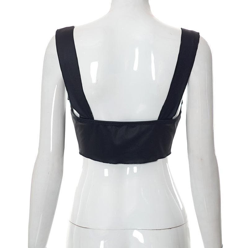 V-Neck Butterfly Print Buttoned Crop Top - Y2K Aesthetic Cute Top for Stylish Outfits V-Neck Butterfly Print Buttoned Crop Top - Y2K Aesthetic Cute Top for Stylish Outfits