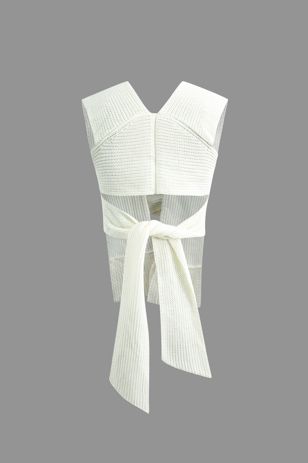 V-Neck Cross Knot Back Knit Top - Y2K Fashion Cute Top for Coquette Aesthetic Outfits V-Neck Cross Knot Back Knit Top - Y2K Fashion Cute Top for Coquette Aesthetic Outfits