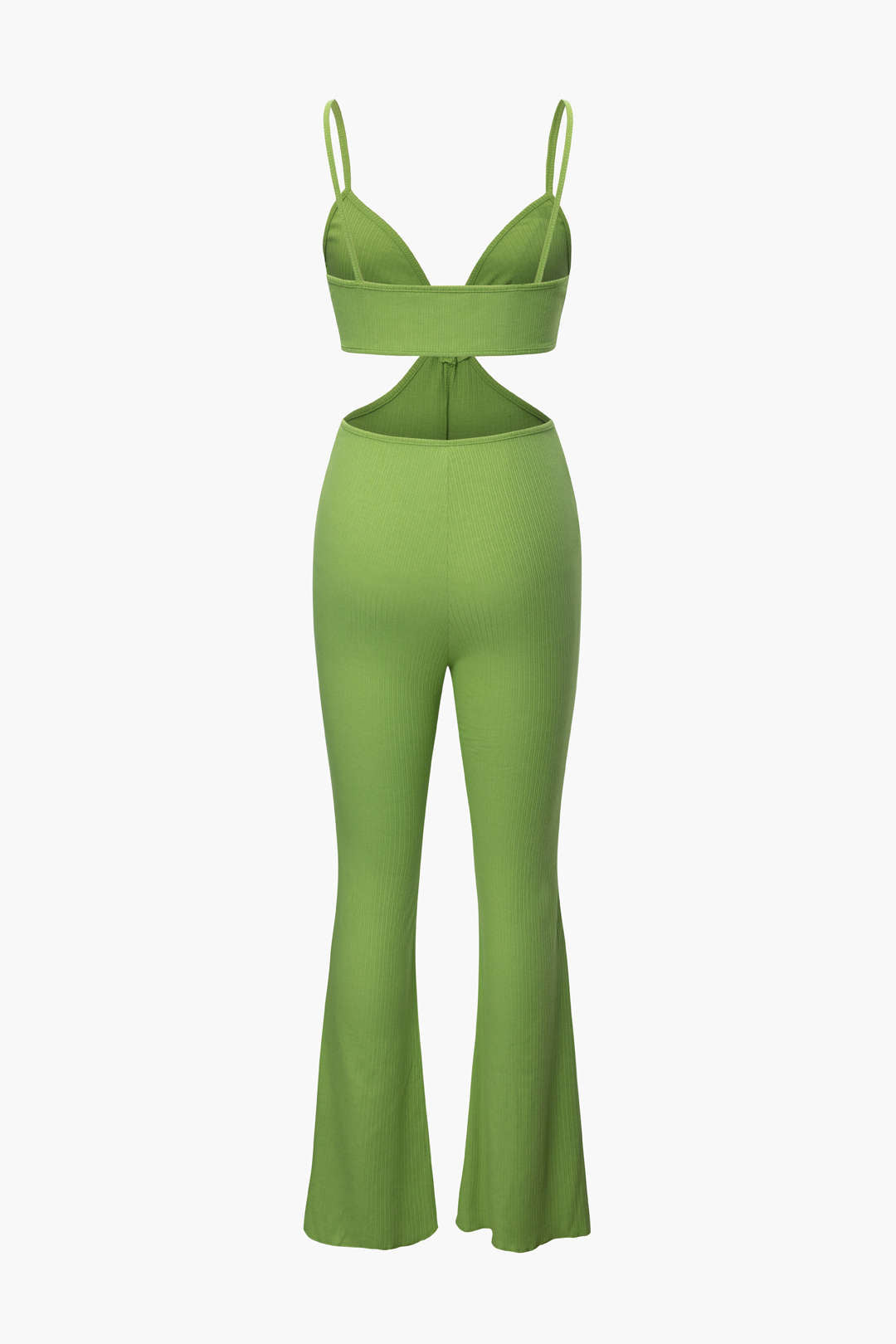 V-Neck Cut Out Jumpsuit in Y2K Style - Trendy Coquette Aesthetic Fashion Piece