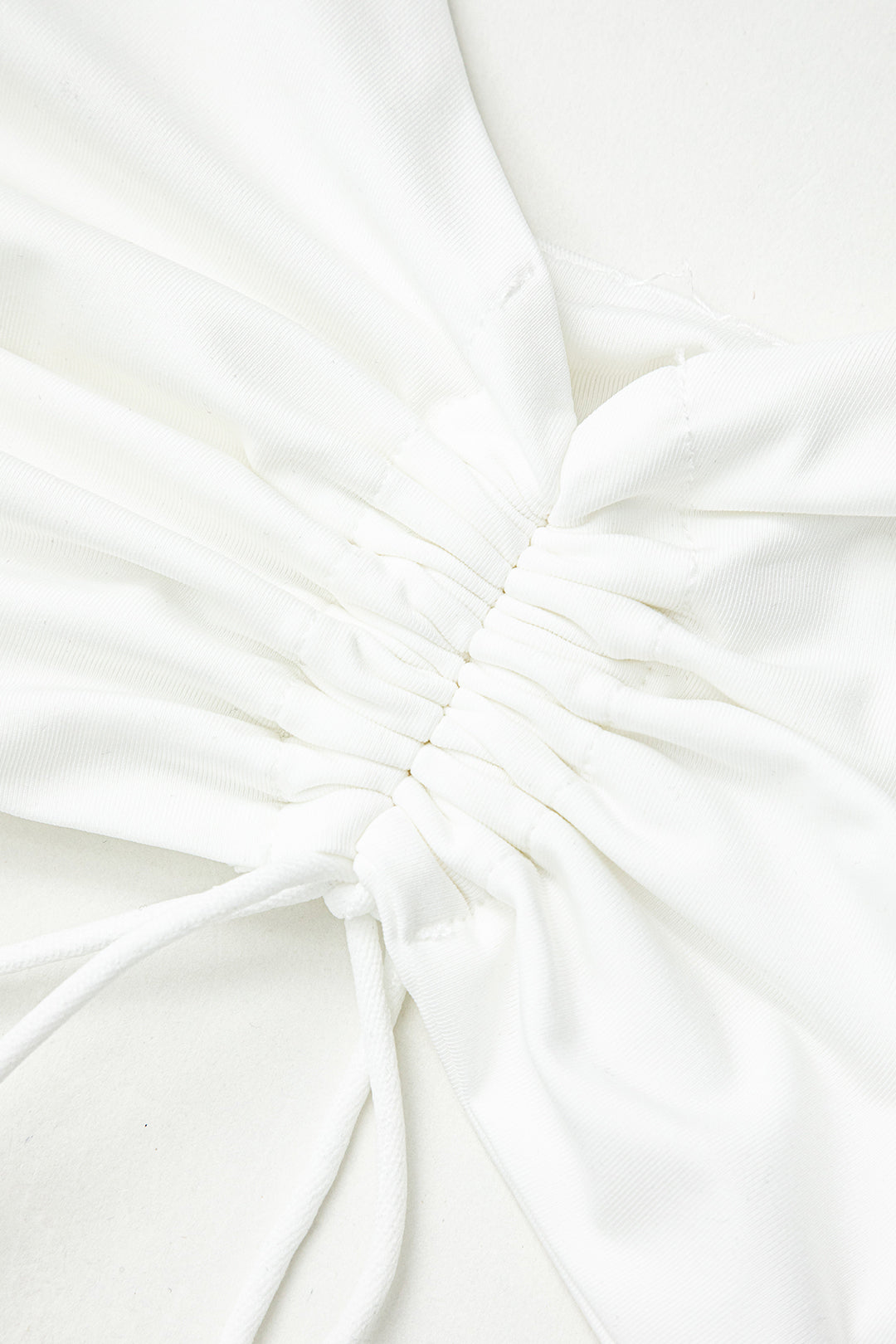 V-Neck Drawstring Crop Top & Knot Side Slit Skirt Set - Y2K Aesthetic Outfit V-Neck Drawstring Crop Top & Knot Side Slit Skirt Set - Y2K Aesthetic Outfit