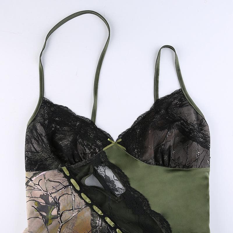 V-Neck Hem Lace Patchwork A-Line Dress - Y2K Aesthetic Cute Dress for Stylish Outfits V-Neck Hem Lace Patchwork A-Line Dress - Y2K Aesthetic Cute Dress for Stylish Outfits