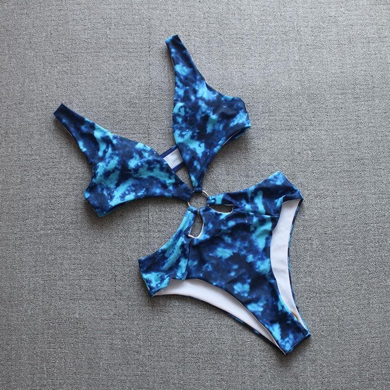 V-Neck Hollow Out Tie-Dye Bikini: Trendy Y2K Swimwear for Stylish Summer Vibes V-Neck Hollow Out Tie-Dye Bikini: Trendy Y2K Swimwear for Stylish Summer Vibes