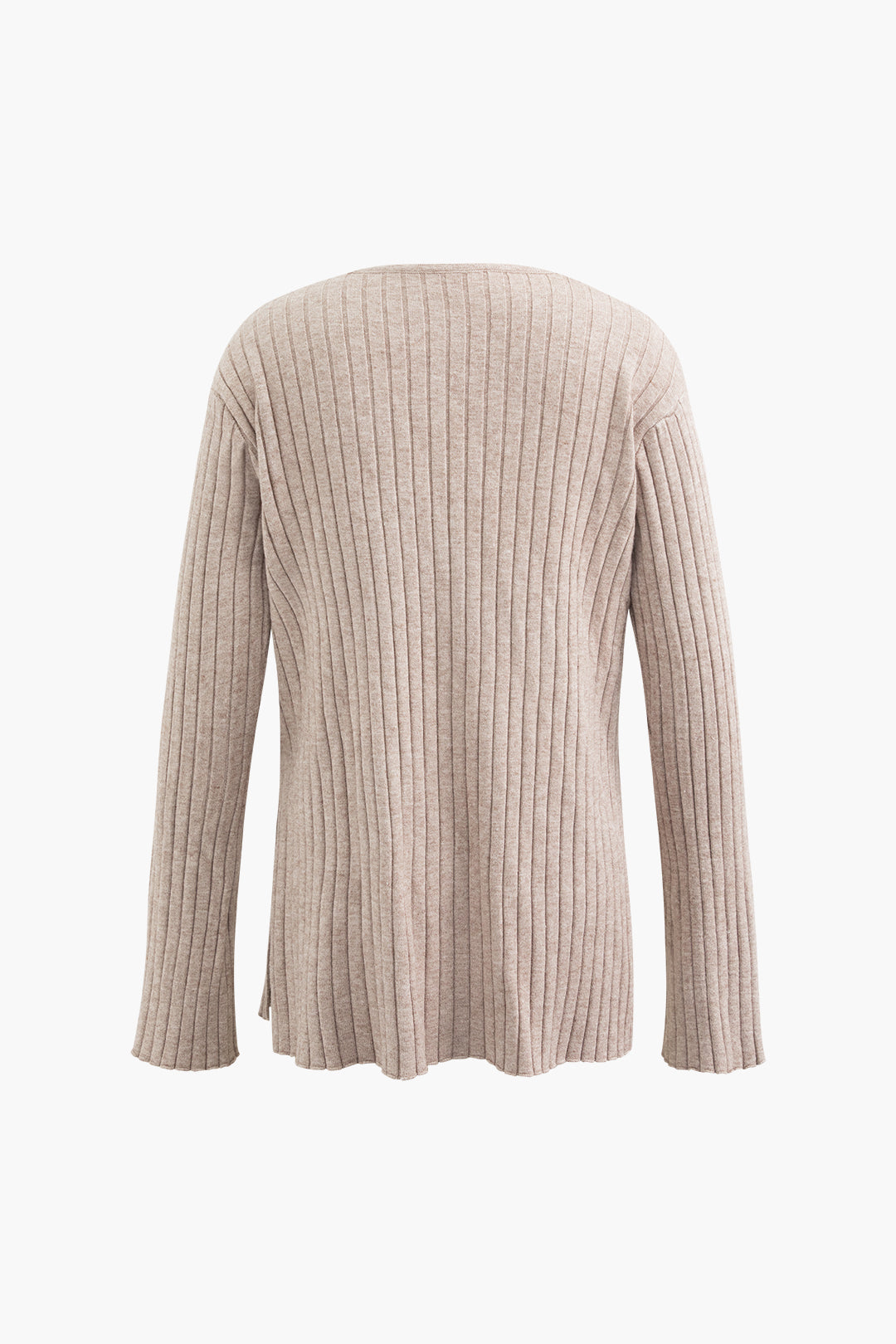 V-Neck Knit Slit Long Sleeve Top & Tie Waist Pants Set for Y2K Aesthetic Outfits V-Neck Knit Slit Long Sleeve Top & Tie Waist Pants Set for Y2K Aesthetic Outfits