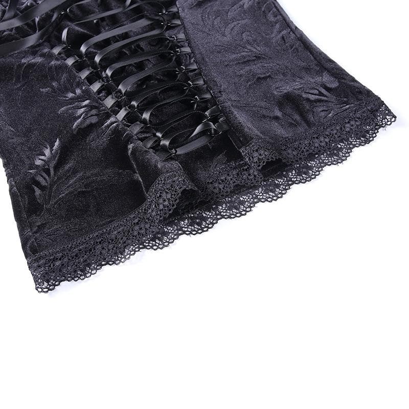 V-Neck Lace-Up Velvet Cami Top - Y2K Fashion Essential for Coquette and Grunge Aesthetics V-Neck Lace-Up Velvet Cami Top - Y2K Fashion Essential for Coquette and Grunge Aesthetics