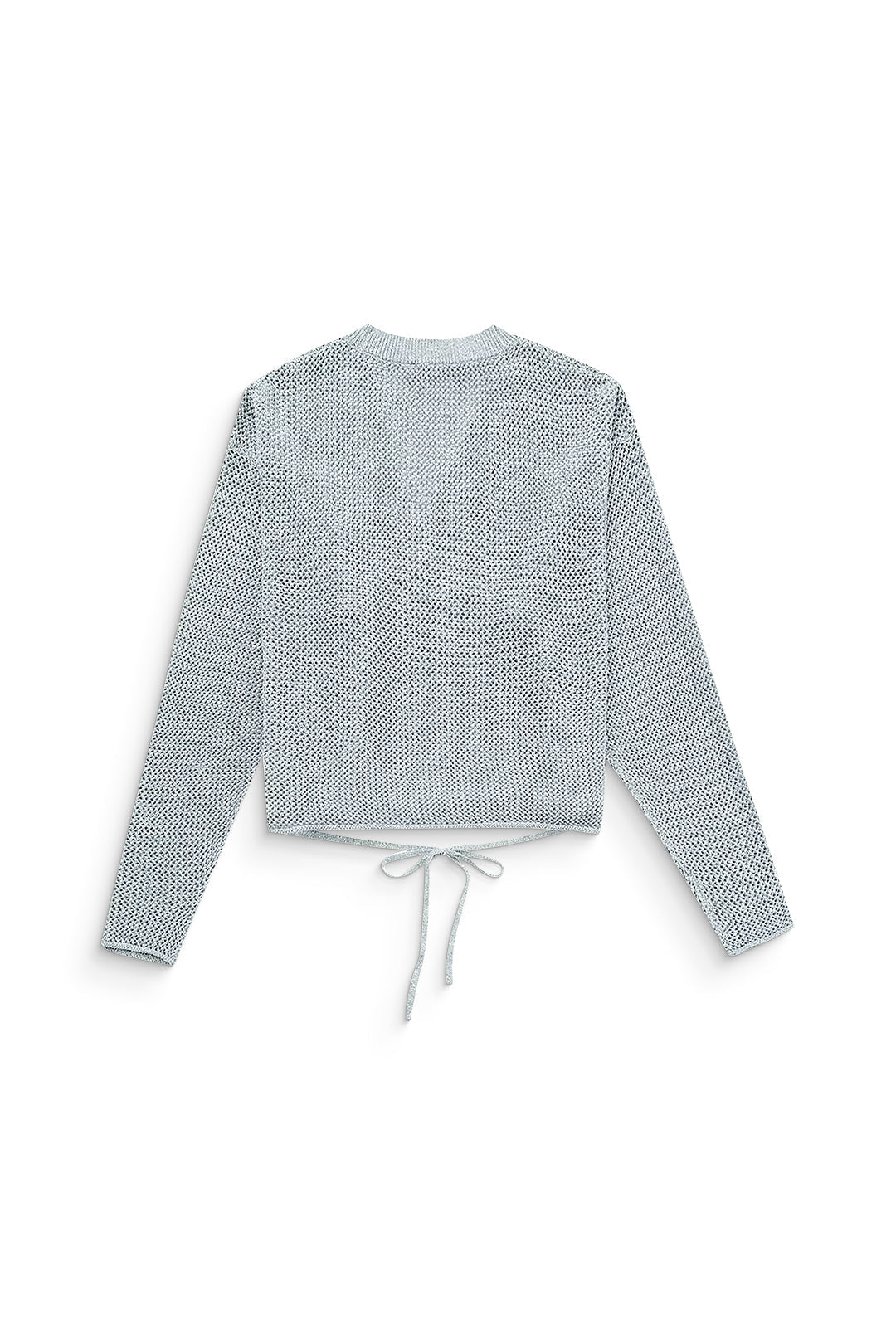 V-neck Metallic Wrap Long Sleeve Knit Top - Y2K Aesthetic Cute Top for Stylish Outfits