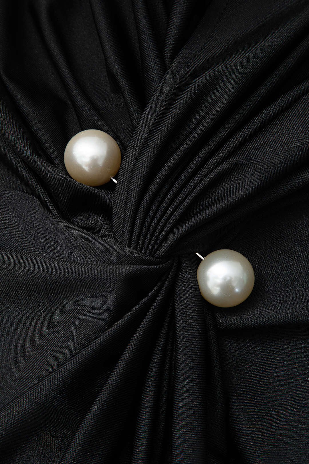 V-neck Pearl Cross Twist Front Ruched Maxi Dress - Elegant Y2K Aesthetic Long Sleeve Style V-neck Pearl Cross Twist Front Ruched Maxi Dress - Elegant Y2K Aesthetic Long Sleeve Style