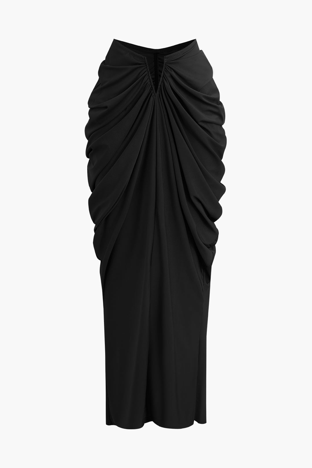 V-Neck Ruched Top & V-Shape Cut Waist Maxi Skirt Set for Y2K Fashion Aesthetic Outfits V-Neck Ruched Top & V-Shape Cut Waist Maxi Skirt Set for Y2K Fashion Aesthetic Outfits