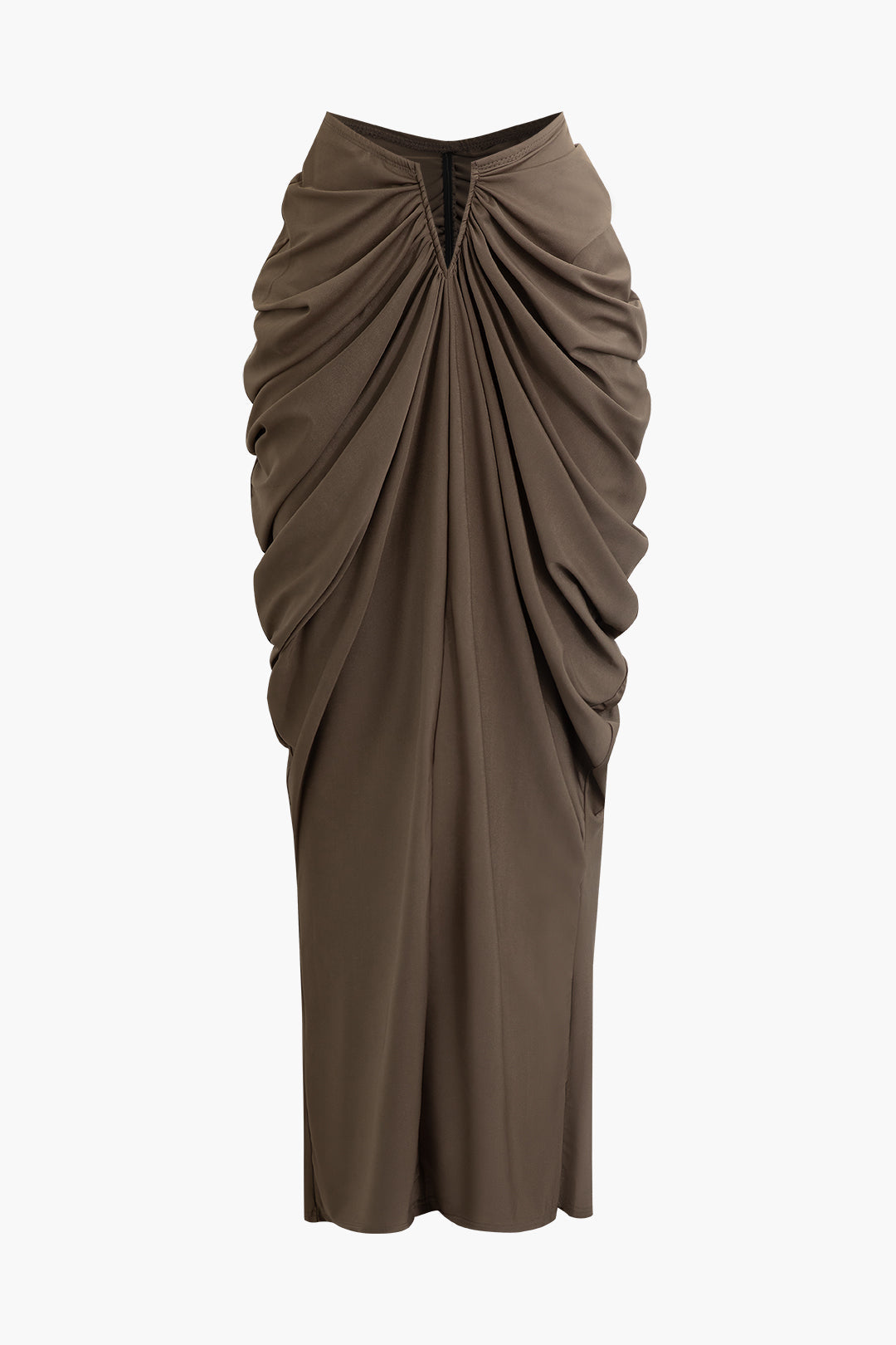 V-Neck Ruched Top & V-Shape Cut Waist Maxi Skirt Set for Y2K Fashion Aesthetic Outfits V-Neck Ruched Top & V-Shape Cut Waist Maxi Skirt Set for Y2K Fashion Aesthetic Outfits