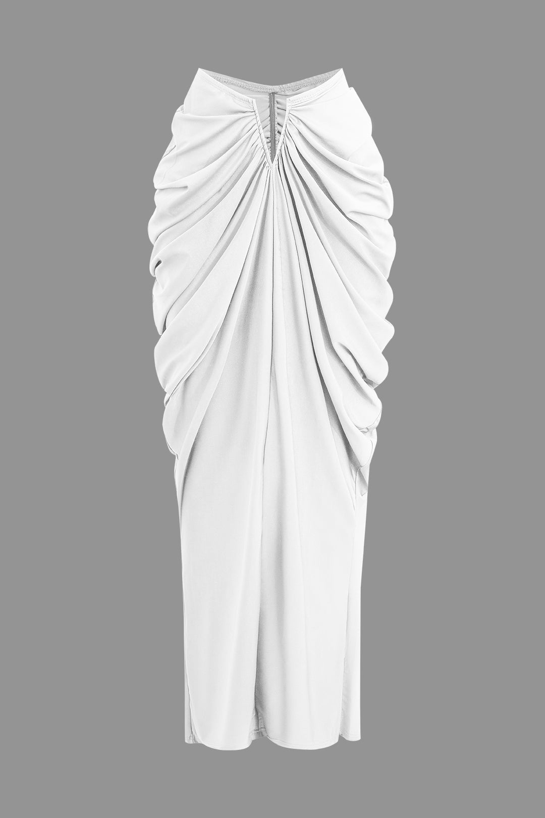 V-Neck Ruched Top & V-Shape Cut Waist Maxi Skirt Set for Y2K Fashion Aesthetic Outfits V-Neck Ruched Top & V-Shape Cut Waist Maxi Skirt Set for Y2K Fashion Aesthetic Outfits