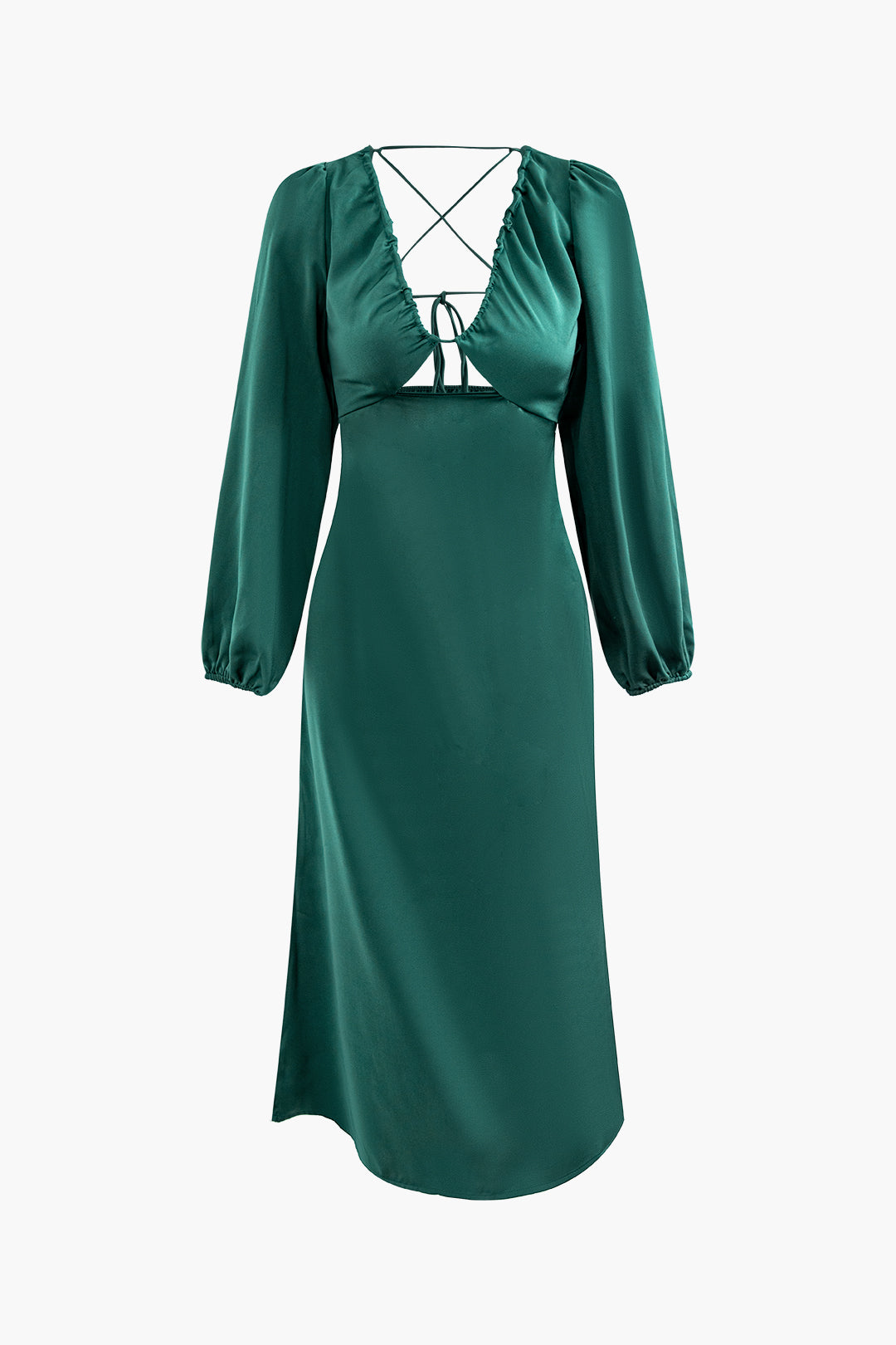 V-Neck Satin Backless Maxi Dress - Elegant Y2K Fashion for Stunning Aesthetic Outfits