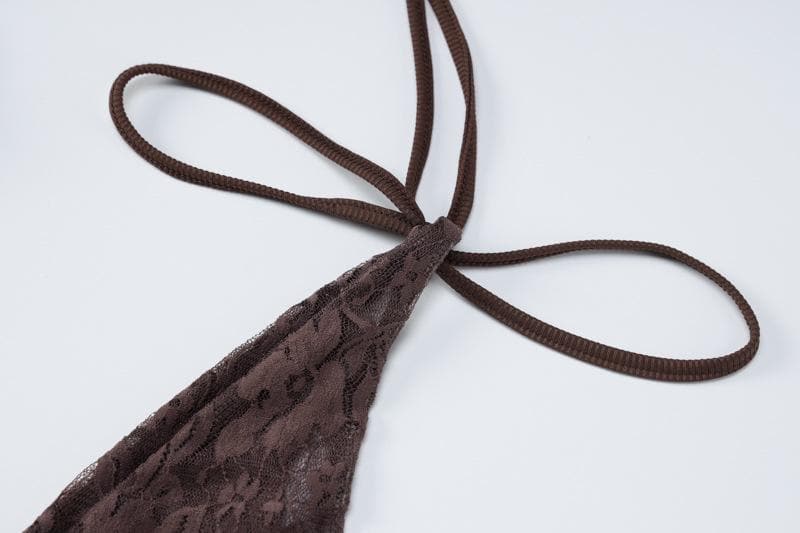 V-Neck Sheer Lace Ribbed Patchwork Ruched Backless Top for Y2K and Coquette Aesthetic V-Neck Sheer Lace Ribbed Patchwork Ruched Backless Top for Y2K and Coquette Aesthetic