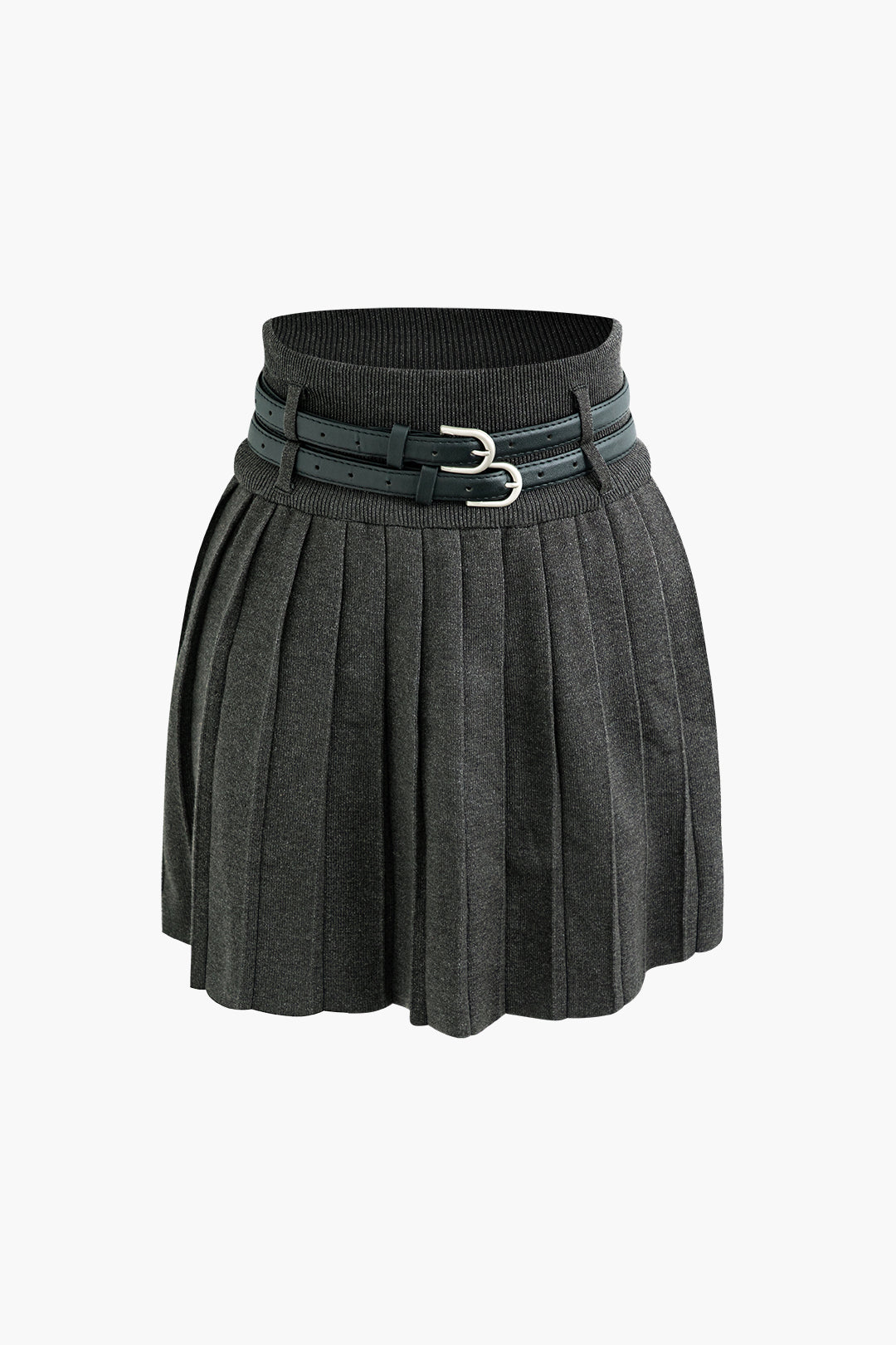 V-Neck Sweater Vest & Double Belt Pleated Skirt Set for Y2K Aesthetic Outfits V-Neck Sweater Vest & Double Belt Pleated Skirt Set for Y2K Aesthetic Outfits