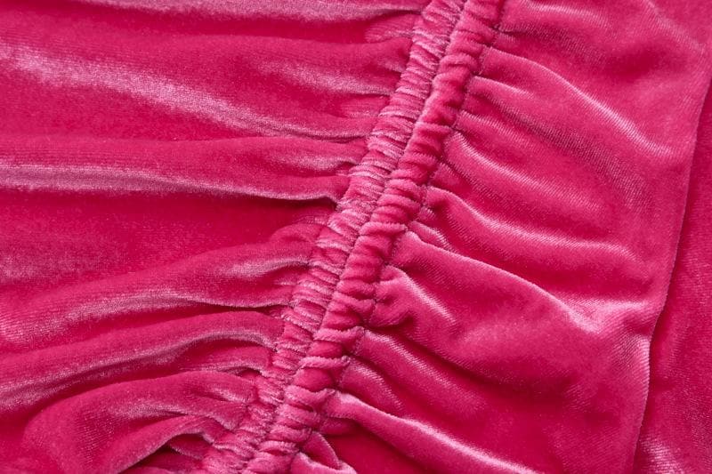 Velvet Flower Applique Drawstring Mini Dress with Long Sleeve Gloves - Y2K Aesthetic Style Velvet Flower Applique Drawstring Mini Dress with Long Sleeve Gloves - Y2K Aesthetic Style