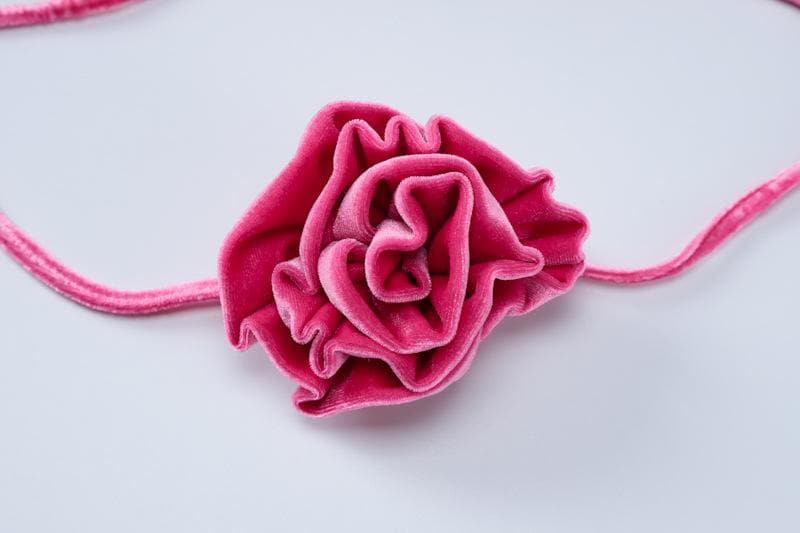 Velvet Flower Applique Drawstring Mini Dress with Long Sleeve Gloves - Y2K Aesthetic Style Velvet Flower Applique Drawstring Mini Dress with Long Sleeve Gloves - Y2K Aesthetic Style