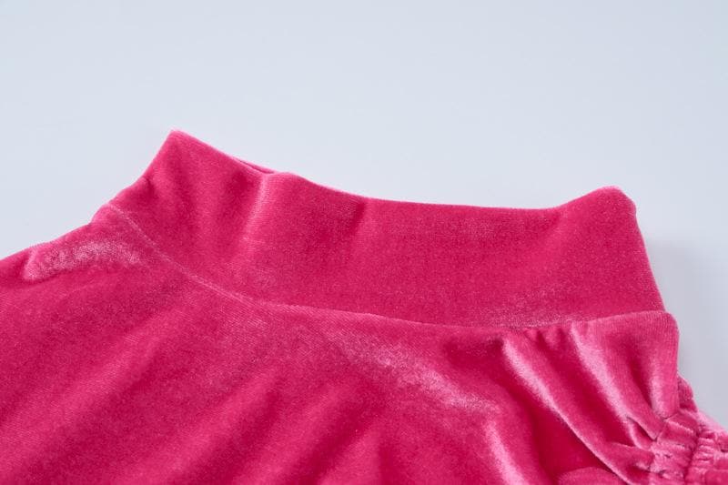 Velvet Flower Applique Drawstring Mini Dress with Long Sleeve Gloves - Y2K Aesthetic Style Velvet Flower Applique Drawstring Mini Dress with Long Sleeve Gloves - Y2K Aesthetic Style