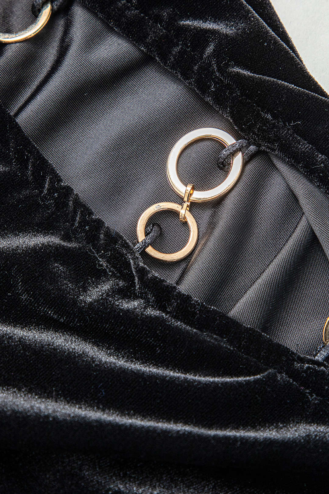 Velvet O-Ring Side Cut Out Slit Maxi Dress - Y2K Aesthetic Evening Wear for Chic Style Velvet O-Ring Side Cut Out Slit Maxi Dress - Y2K Aesthetic Evening Wear for Chic Style