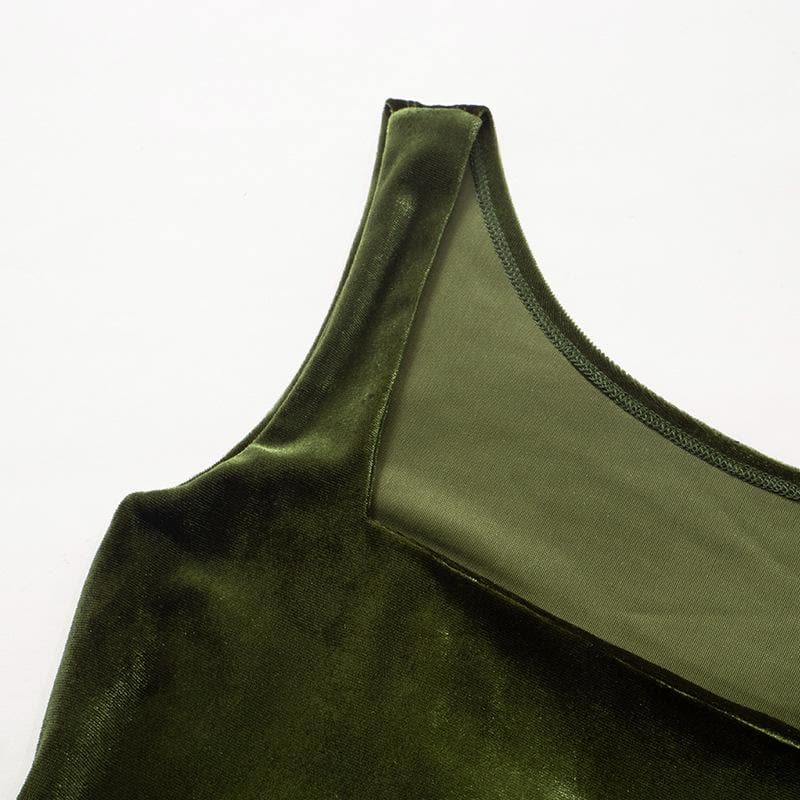 Velvet Sleeveless Mini Dress with Solid Square Neck - Y2K Aesthetic Fashion Essential Velvet Sleeveless Mini Dress with Solid Square Neck - Y2K Aesthetic Fashion Essential