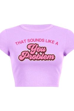 Y2K Aesthetic Baby Tee Crop Top - Cute and Comfy Y2K Fashion Essential for Trendy Outfits