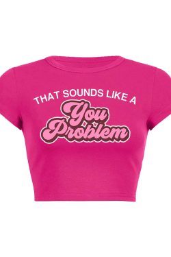 Y2K Aesthetic Baby Tee Crop Top - Cute and Comfy Y2K Fashion Essential for Trendy Outfits