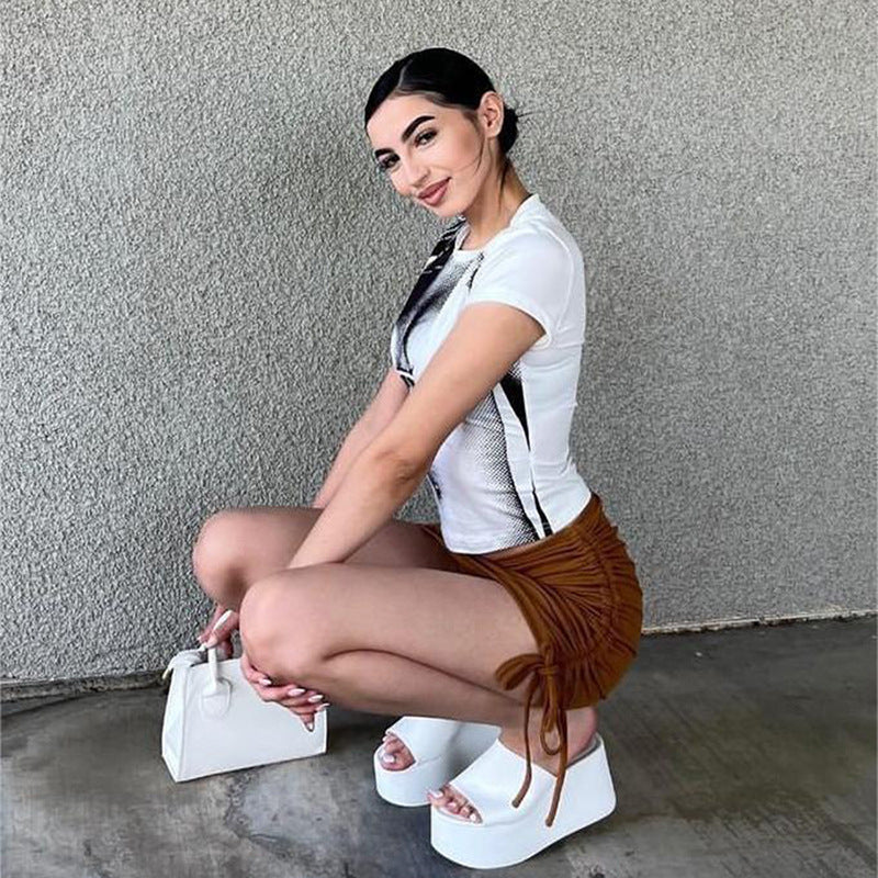 Y2K Aesthetic Body Print Short Sleeve T-Shirt - Cute Tops for Trendy Outfits Y2K Aesthetic Body Print Short Sleeve T-Shirt - Cute Tops for Trendy Outfits