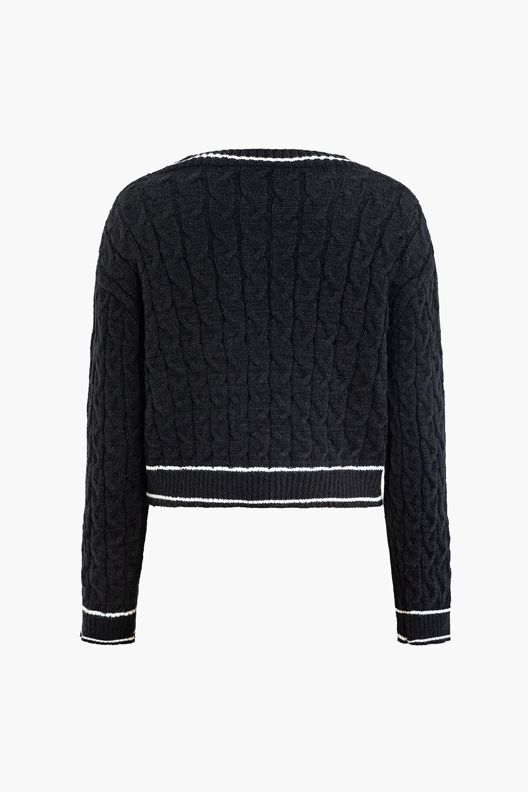 Y2K Aesthetic Contrast Trim V-Neck Knit Top and Shorts Set for Trendy Outfits Y2K Aesthetic Contrast Trim V-Neck Knit Top and Shorts Set for Trendy Outfits