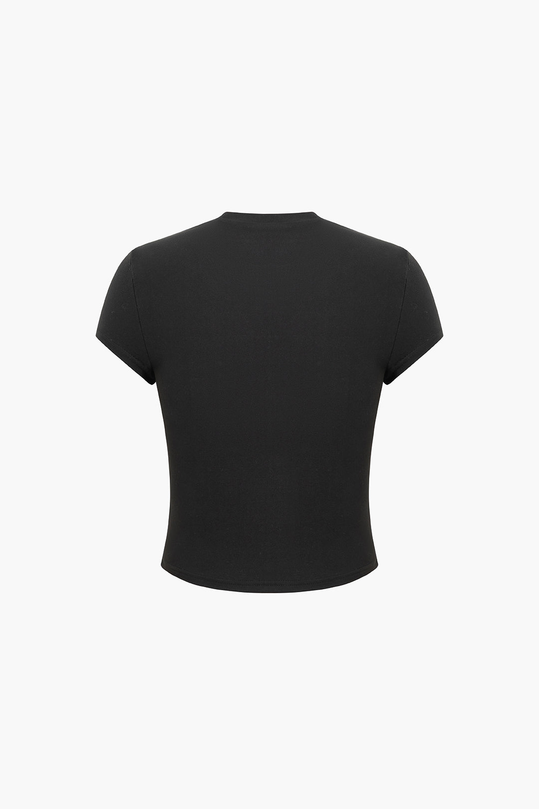 Y2K Aesthetic Solid Round Neck T-Shirt and Shorts Set for Trendy Summer Outfits Y2K Aesthetic Solid Round Neck T-Shirt and Shorts Set for Trendy Summer Outfits