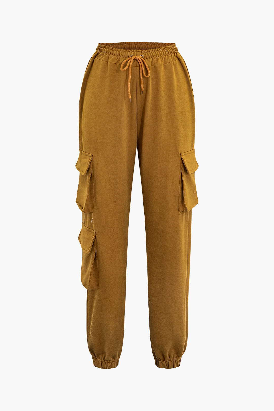 Y2K Aesthetic Solid Sleeveless Crop Top with Drawstring Flap Pocket Cargo Pants Set Y2K Aesthetic Solid Sleeveless Crop Top with Drawstring Flap Pocket Cargo Pants Set