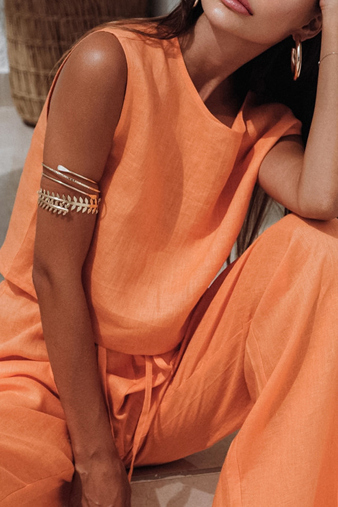 Y2K Aesthetic Solid Tank Top & Drawstring Wide Leg Pants Set for Trendy Outfits Y2K Aesthetic Solid Tank Top & Drawstring Wide Leg Pants Set for Trendy Outfits