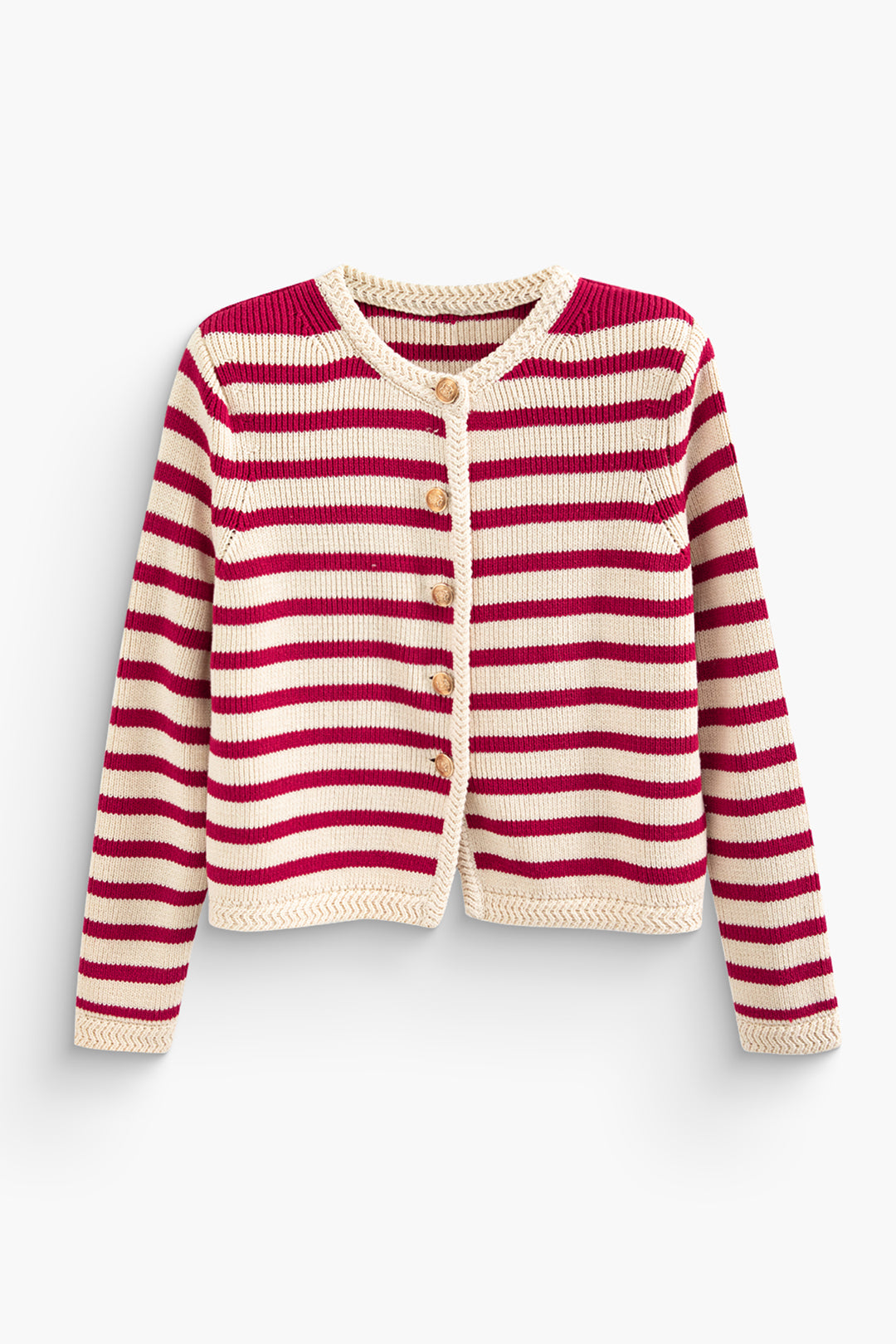 Y2K Aesthetic Stripe V-Neck Button-Up Knit Cardigan for Cozy Vintage Style