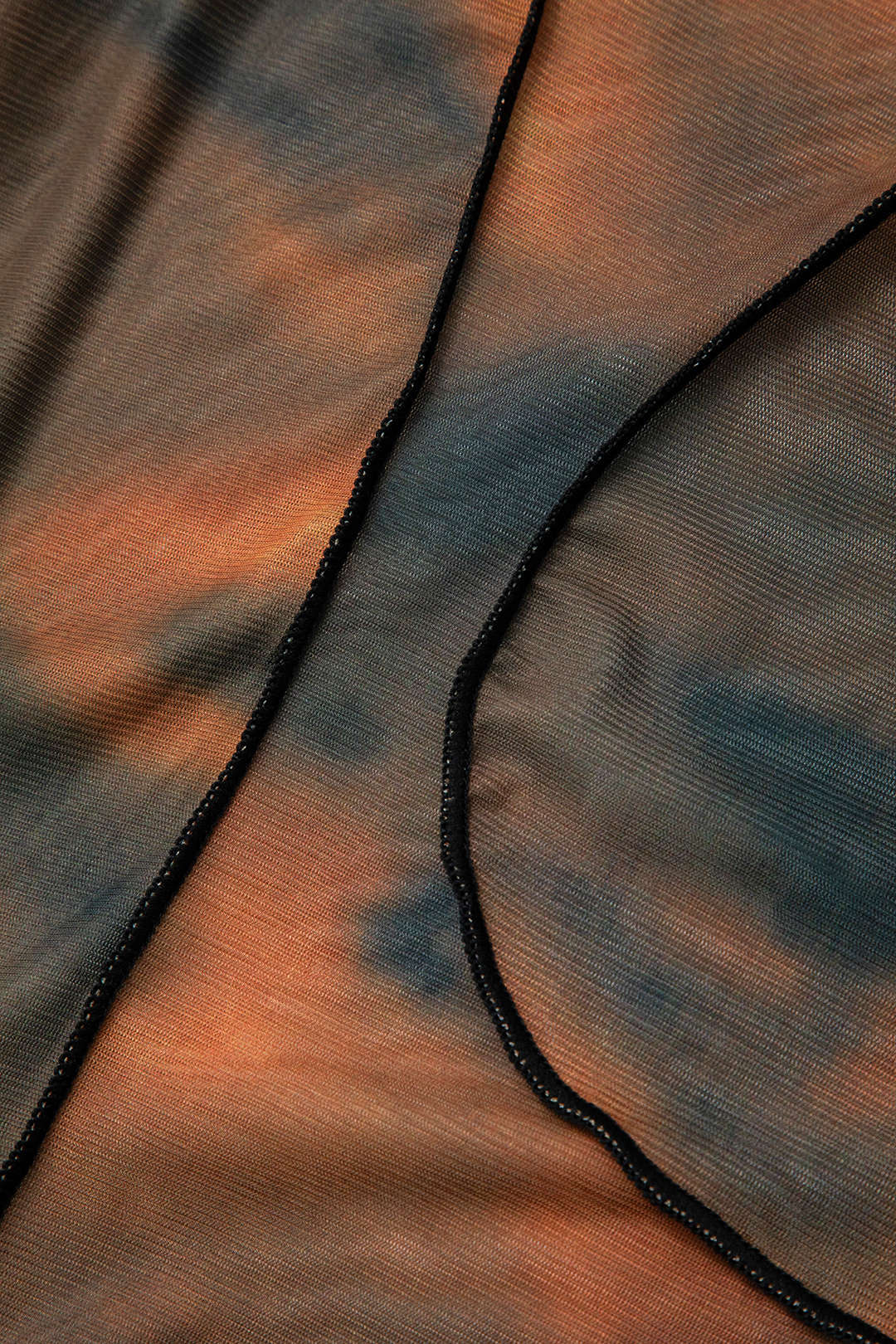 Y2K Aesthetic Tie Dye Stitching Round Neck Mesh Long Sleeve Top for Trendy Outfits Y2K Aesthetic Tie Dye Stitching Round Neck Mesh Long Sleeve Top for Trendy Outfits