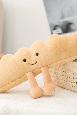 Y2K Aesthetic Toast Baguette Croissant Plush Toy - Cute Bakery-Inspired Decor