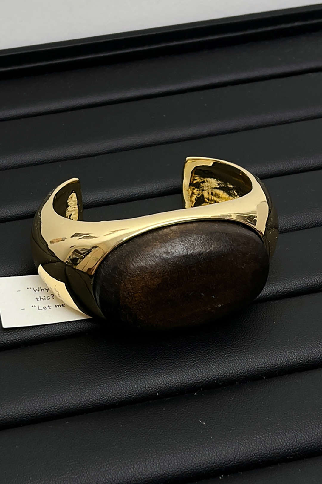 Y2K Aesthetic Wood Inlay Metal Open Bangle - Trendy Coquette Style Jewelry Accessory Y2K Aesthetic Wood Inlay Metal Open Bangle - Trendy Coquette Style Jewelry Accessory