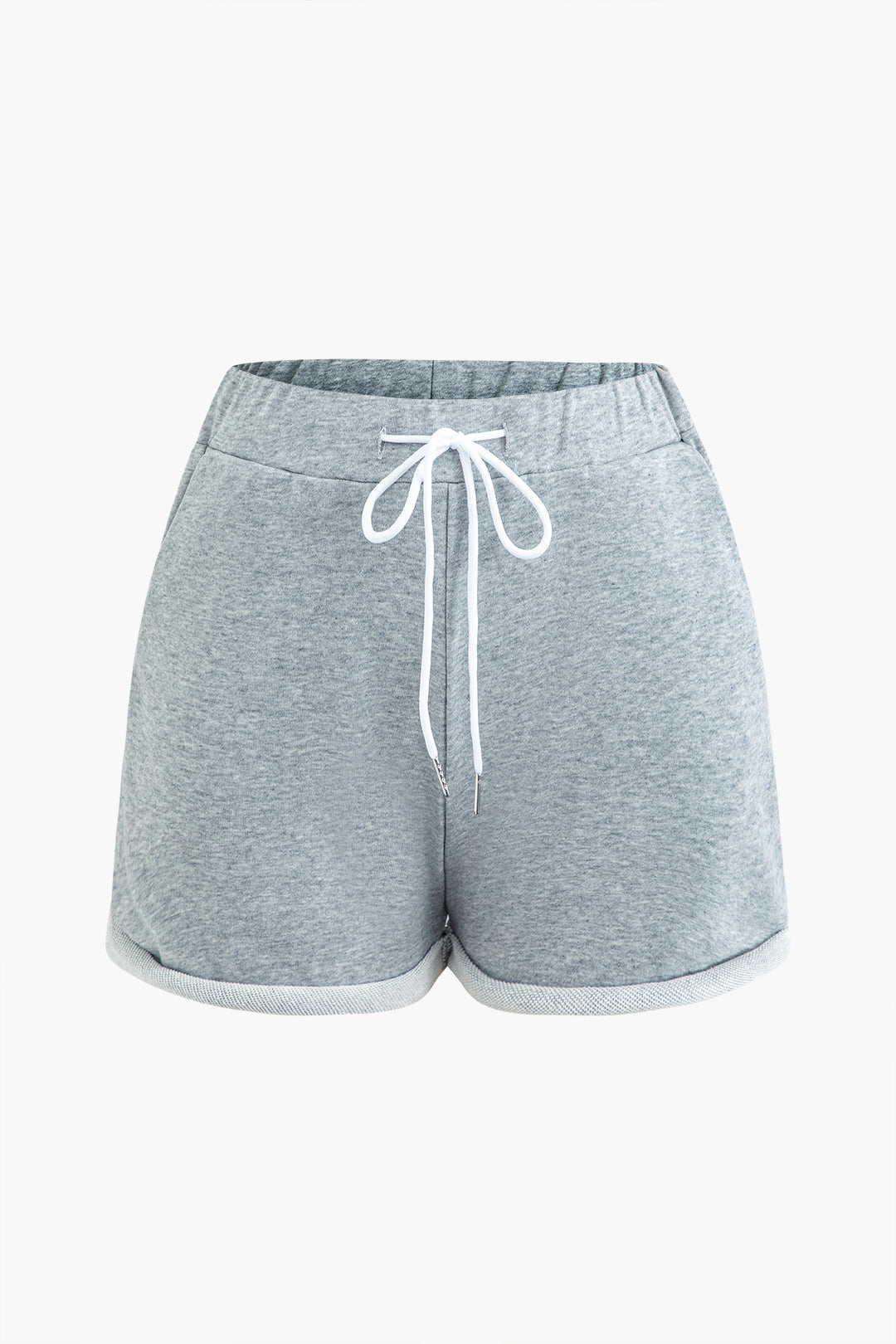 Y2K Aesthetic Zip-Up Crop Hoodie & Drawstring Rolled Hem Shorts Set for Trendy Outfits Y2K Aesthetic Zip-Up Crop Hoodie & Drawstring Rolled Hem Shorts Set for Trendy Outfits