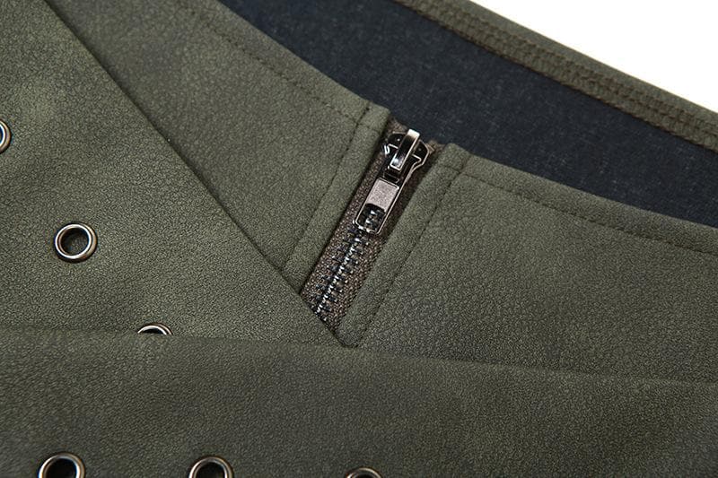 Y2K Aesthetic Zip-Up Cross Front Buckle Low Rise Mini Skirt for Trendy Outfits Y2K Aesthetic Zip-Up Cross Front Buckle Low Rise Mini Skirt for Trendy Outfits