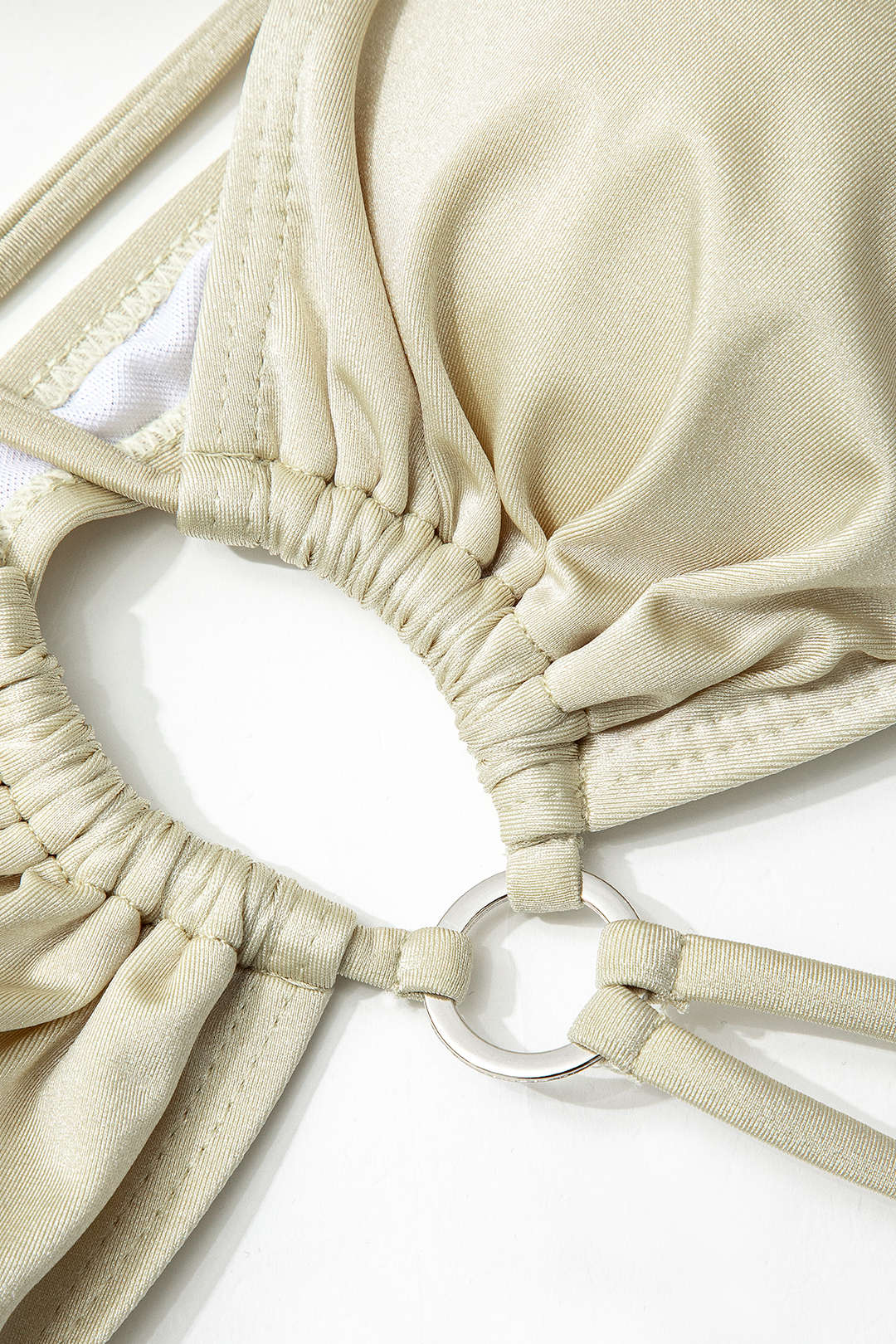 Y2K Cross Tie Halter Ruched Bikini Set - Cute Pastel Aesthetic Swimwear for Summer Fun Y2K Cross Tie Halter Ruched Bikini Set - Cute Pastel Aesthetic Swimwear for Summer Fun