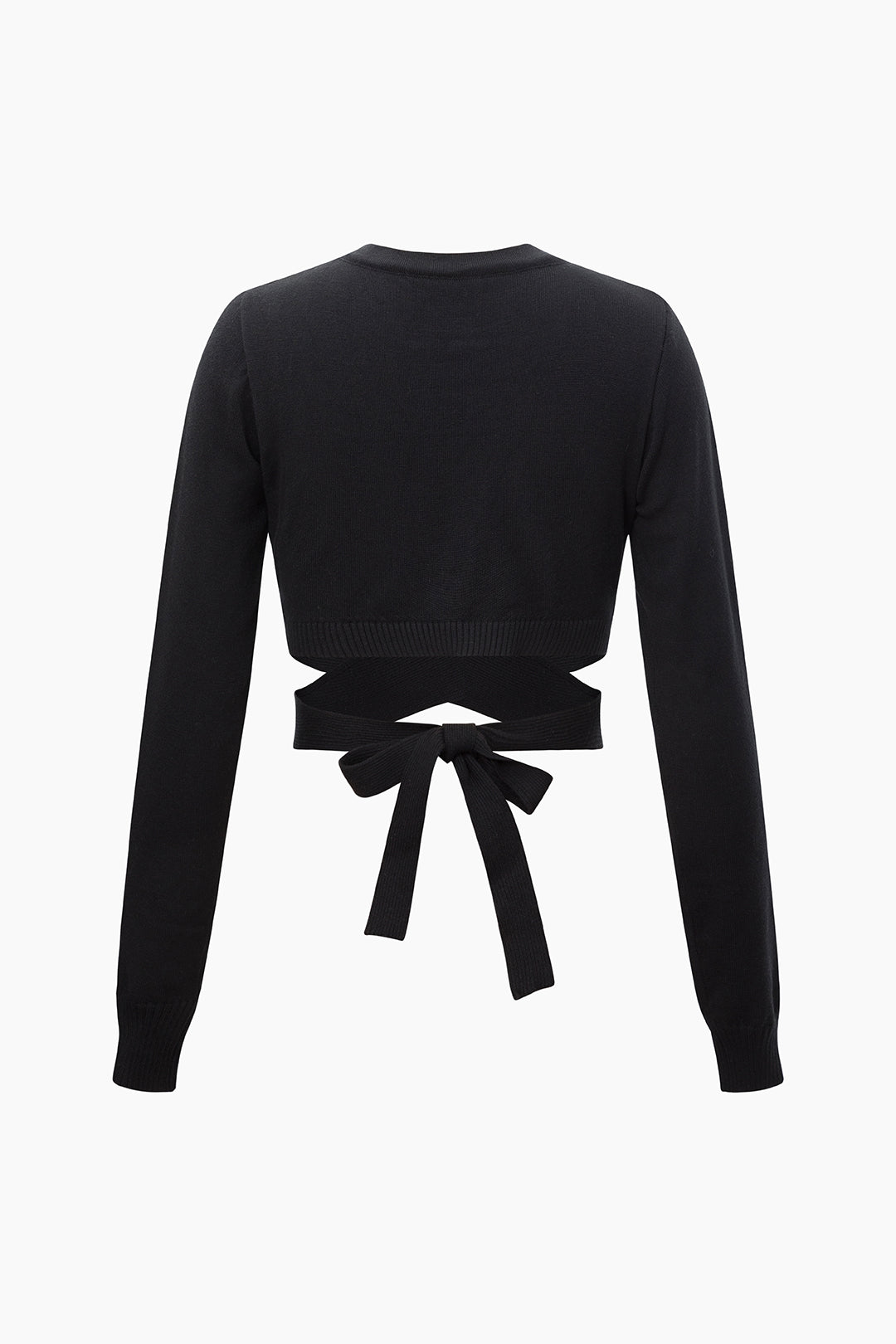 Y2K Cross Tie Long Sleeve Crop Top - Cute Aesthetic Top for Coquette and Grunge Styles Y2K Cross Tie Long Sleeve Crop Top - Cute Aesthetic Top for Coquette and Grunge Styles