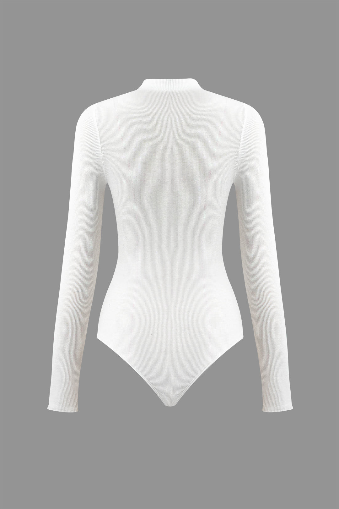 Y2K Fashion Mock Neck Cut Out Long Sleeve Bodysuit for Trendy Aesthetic Outfits