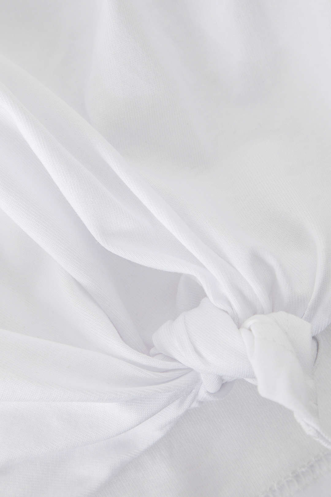 Y2K Fashion Solid Padded-Shoulder Knot Hem T-Shirt - Trendy Coquette Aesthetic Top Y2K Fashion Solid Padded-Shoulder Knot Hem T-Shirt - Trendy Coquette Aesthetic Top