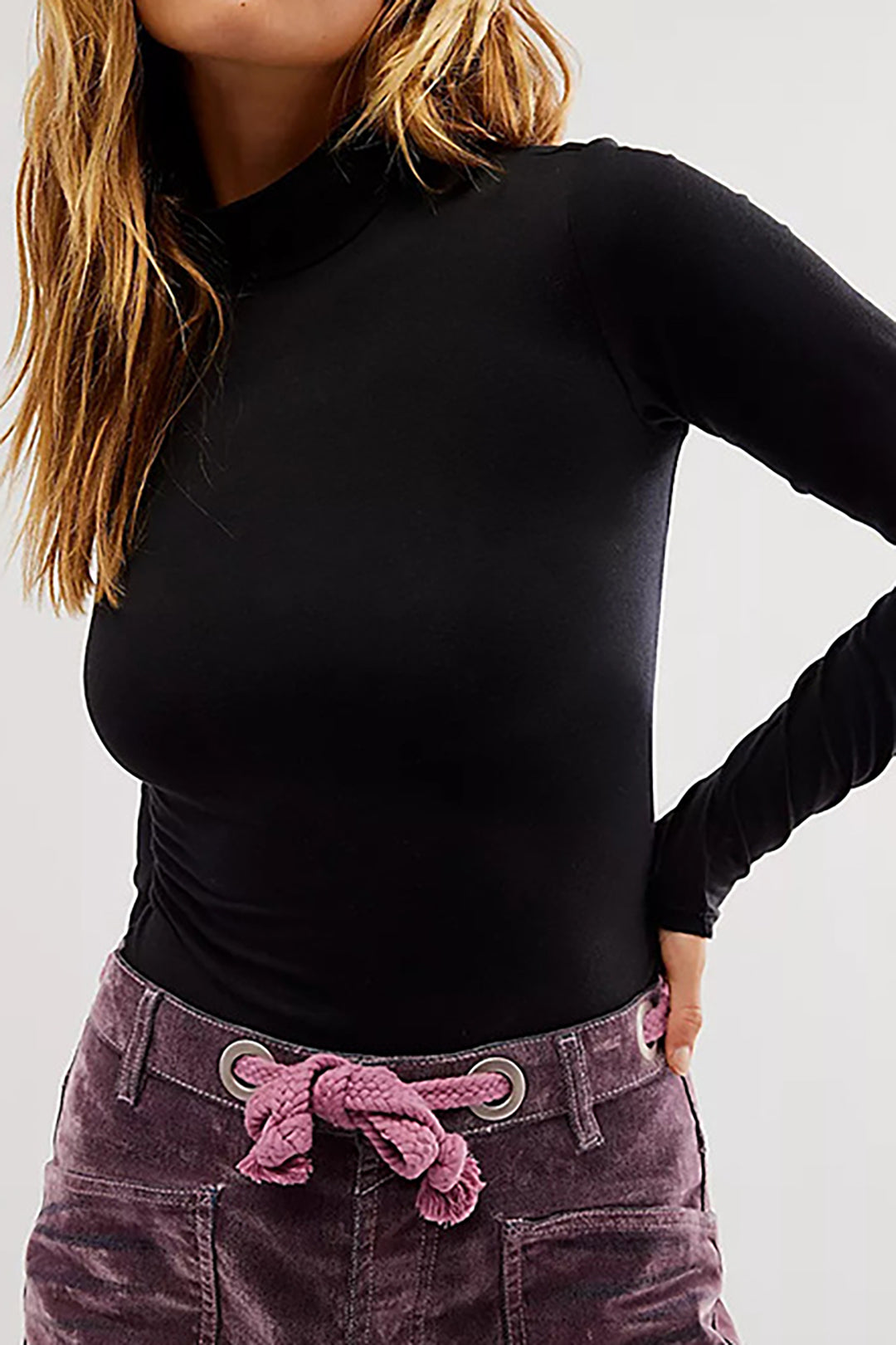 Y2K Fashion Tie Back Mock Neck Bodysuit - Trendy Coquette Aesthetic Top for Stylish Outfits Y2K Fashion Tie Back Mock Neck Bodysuit - Trendy Coquette Aesthetic Top for Stylish Outfits