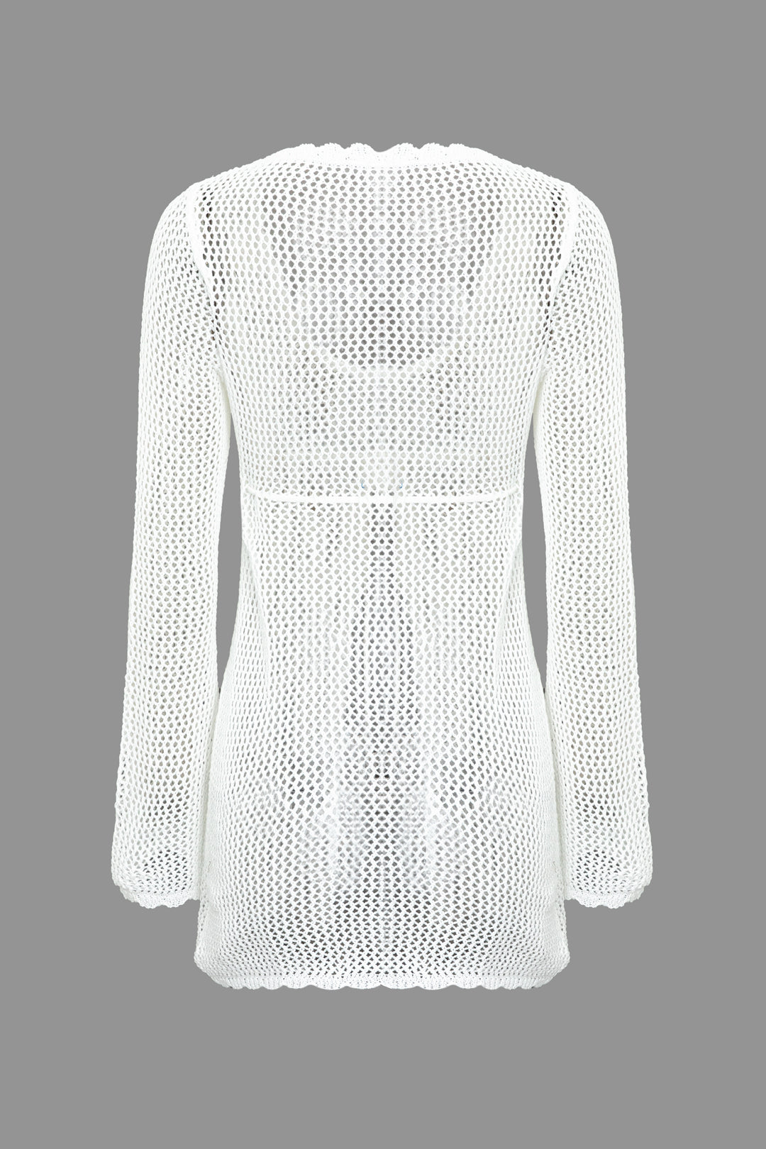 Y2K Fashion Tie Front Hollow Out Cover Up - Trendy Coquette Aesthetic Layering Piece Y2K Fashion Tie Front Hollow Out Cover Up - Trendy Coquette Aesthetic Layering Piece