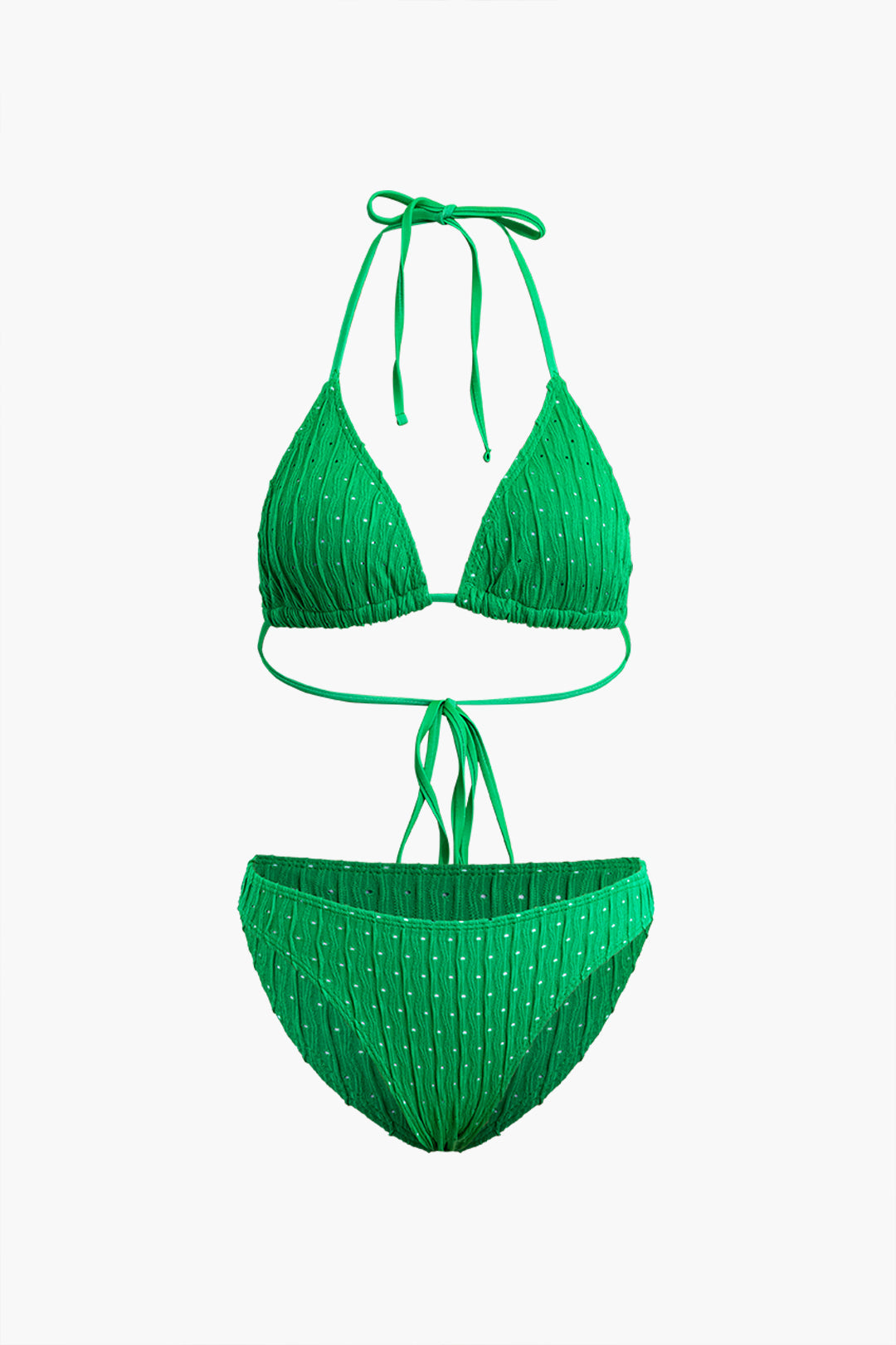 Y2K Halter Bikini Set with Hollow Out Design and Aesthetic Wrap Cover-Up Skirt Y2K Halter Bikini Set with Hollow Out Design and Aesthetic Wrap Cover-Up Skirt