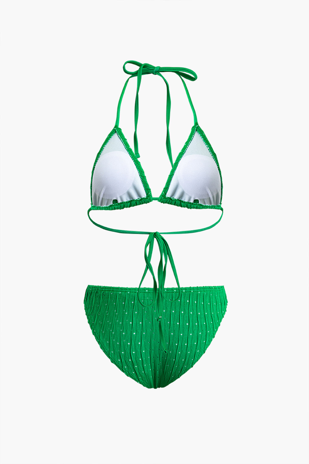 Y2K Halter Bikini Set with Hollow Out Design and Aesthetic Wrap Cover-Up Skirt Y2K Halter Bikini Set with Hollow Out Design and Aesthetic Wrap Cover-Up Skirt